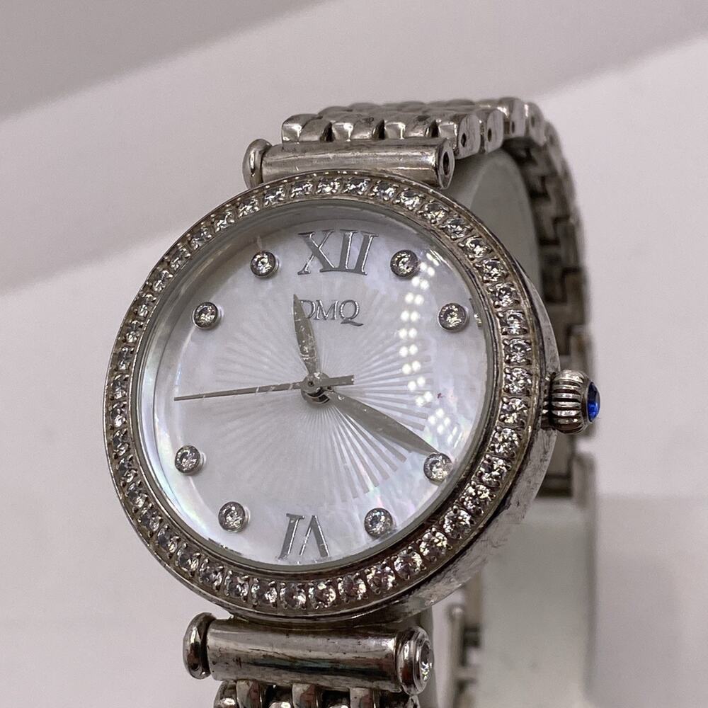 DMQ Womens CZ Gem Watch Works New Battery